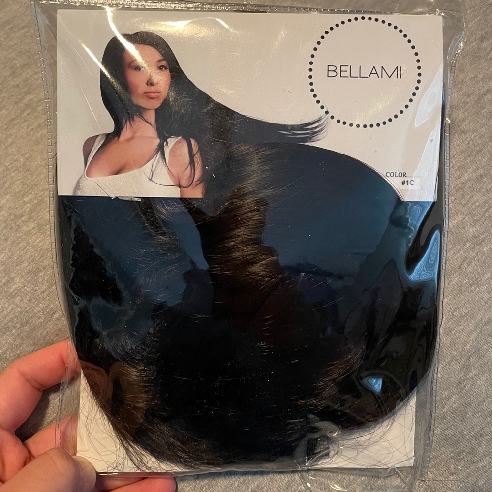 Bellami clip ponytail 180g 24in #1C